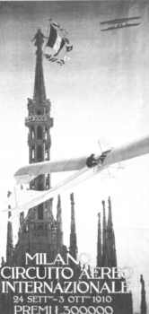 Aldo Mazza: Circuito aereo internazionale, Milano 1910